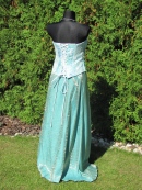 Tyrkysové korzetové šaty